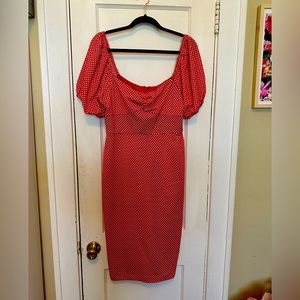 Betsey Johnson red and white polka dot dress